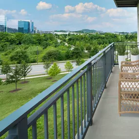 Private balcony with view