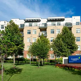 Exterior of Camden Franklin Park with entry sign.