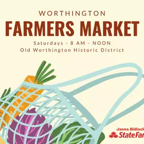 Did you know the Worthington Farmers Market is outside again?! Check out the market from 8 AM - Noon. Rain or Shine.