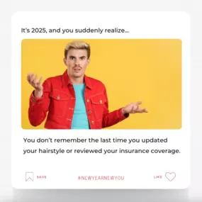 New year, new you? ???? If your haircut hasn’t seen an update since flip phones were cool, chances are your insurance hasn’t either. Let’s make 2025 the year of fresh starts—both for your look and your coverage.