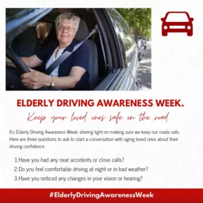 Having a conversation about driving confidence with aging loved ones is an important step toward keeping everyone safe on the road. Let’s work together to make our roads safer for everyone.