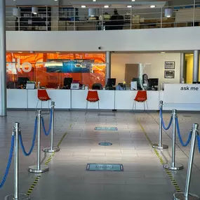 Reception area inside the Ford Service Centre Hull