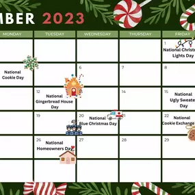 Here are some fun holidays to celebrate in December. Our team will be participating! Stop by our office in your ugly sweater and get a free quote!