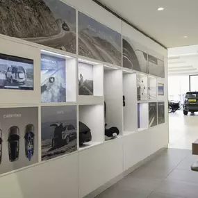 Inside the Land Rover Cardiff showroom