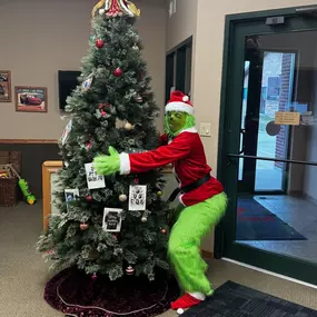 Does dressing as the Grinch and pretending to steal the Christmas tree count as holiday spirit? Asking for a friend! ???? 

We have so much fun with Christmas around here! Make sure to stop by and get a dose of Christmas spirit and a free insurance quote before the holidays!