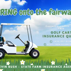 Spring has sprung, and so has the golf season! We are here to ensure your golf cart is protected on and off the course. Reach out to our State Farm Insurance Agency for golf cart insurance today!