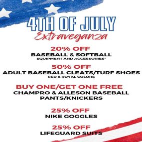 LAST DAY! Don’t miss out on savings! Last chance to stock up in baseball, softball, swim, dance, gymnastics, & more!