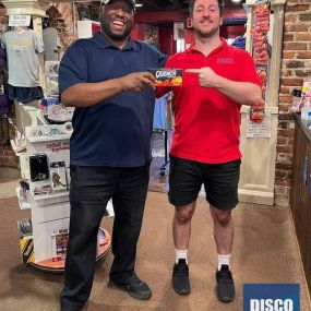 When your go-to electrolyte sports gum is sold out, have no fear! At Disco Sports, we have a customer call list to let you know when your requested item arrives. So when Harry called Vincent to let him know we got a shipment of Quench gum, Vincent stocked up and bought 3 packs. ❤️❤️