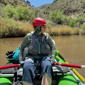 Sean Steimel on a rafting trip on Salt River.