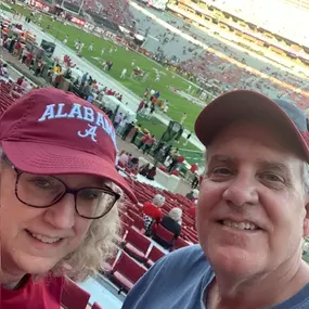 Team member Bonnie at the Alabama game.