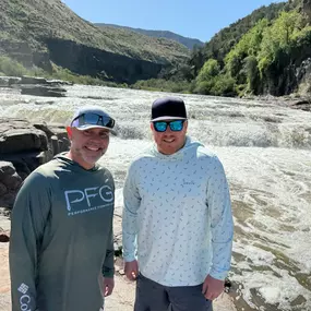 State Farm Insurance Agent friends on a rafting trip on Salt River.