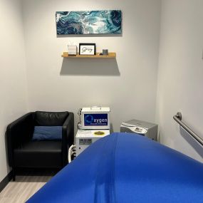 Front view of hyperbaric oxygen therapy room