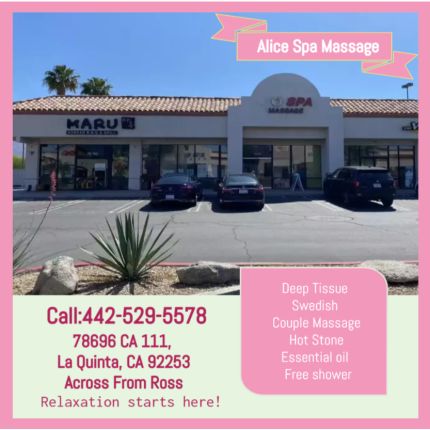 Logo from La Quinta  Alice Spa Massage -in Call & out Call