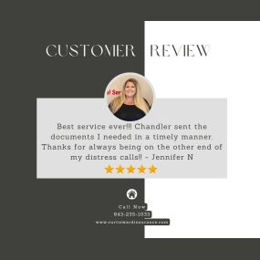 Thank you, Jennifer! We are very fortunate to have great customers like you and team members like Chandler who are always ready to help! ⭐️⭐️⭐️⭐️⭐️