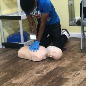 Take the SAFEST CLASS IN THE CITY! We go above and beyond to clean our facility and the material for each class to ensure the safety of our staff, students and community ❤️???? Sign up for our daily CPR classes today and get a FREE REUSABLE FACEMASK