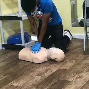 Take the SAFEST CLASS IN THE CITY! We go above and beyond to clean our facility and the material for each class to ensure the safety of our staff, students and community ❤️???? Sign up for our daily CPR classes today and get a FREE REUSABLE FACEMASK