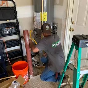 Charlotte Plumbing team member at a job