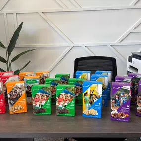 Cookies for customers! If we insure you, stop in for a box of Girl Scout cookies!