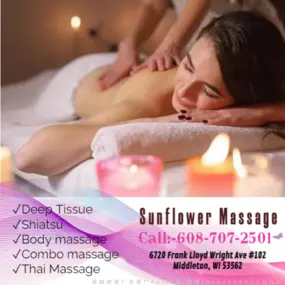 Massage techniques are commonly applied with hands, fingers, 
elbows, knees, forearms, feet, or a device. 
The purpose of massage is generally for the treatment of 
body stress or pain.