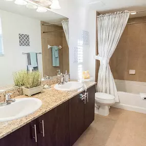 Spacious Bathroom with Relaxing Garden Tub at Casa Brera at Toscana Isle Apartments