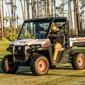 A Bobcat UV34 utility vehicle