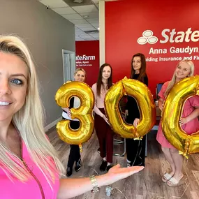 We are so excited to hit over 300 reviews on Google! Our goal is providing exceptional customer service for our customers and I can proudly say we are doing great! My team is here to help our current and future customers with their insurance needs!