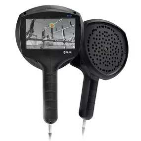 The FLIR Si124 acoustic imaging camera can help locate pressurized leaks in compressed air systems or detect partial discharge from high-voltage electrical systems.