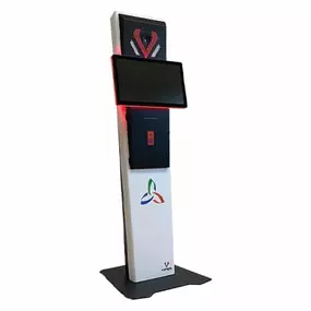 Viper V1
Viper Elevated Body Temperature (EBT) detection systems are an easy-to-use solution for monitoring temperatures. Ideal for so many types of settings, the state-of-the-art V1 kiosk system is fully automated. Move traffic through checkpoints quickly and efficiently.