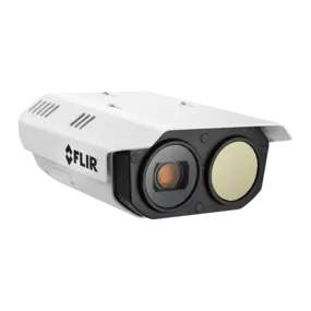 The FLIR FH-Series R are rugged, multispectral fixed cameras that integrate industry-leading thermal imaging with 4K visible imaging to provide quick visual verification of hot spots in applications for early fire detection.