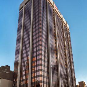 Full building view of the exterior of the Bachus & Schanker Denver office building - Denver Personal Injury Lawyers.