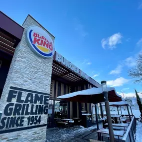 Burger King sous la première neige de 2023.