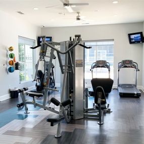 The Body Shop with Cardio Machines & Free Weights at The Shallowford Apartment Homes