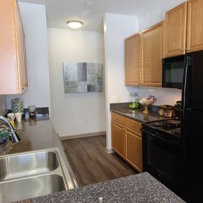 Kitchen with hardwood floors at Shallowford