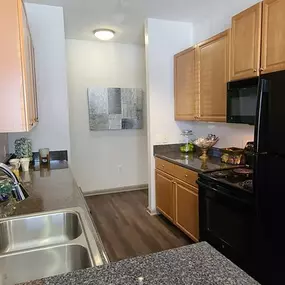 Kitchen with hardwood floors at Shallowford