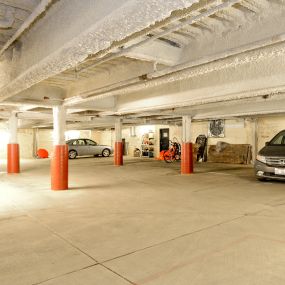 Heated parking garage