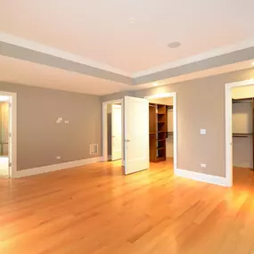 Large bedroom with closets