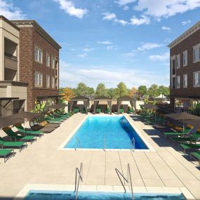 Resort-style pool and sun deck