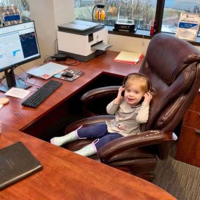 Had a special visitor at the office today! 
She even got away with dancing on desks…probably because she has the boss wrapped around her little finger.