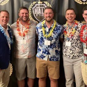 Tyler Hanson, Alex Becher, and Coltan Bertsch once again achieved an impressive milestone by qualifying for the Team Member Hall of Fame! We had a fantastic Hawaiian-themed celebration at Breezy Point Resort, honoring these individuals for their exceptional contributions assisting our customers with their health and life insurance needs.