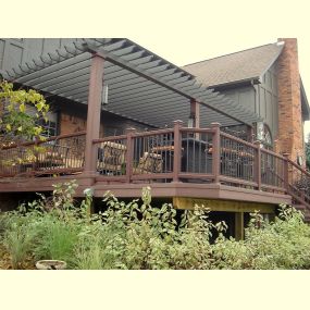 Pergola over a luxurious deck