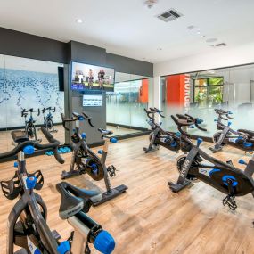 Get your spin on and experience a guided class on one of the spin bikes at Camden Central Apartments in St. Petersburg, FL.