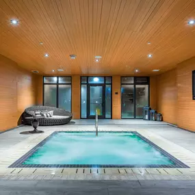 The jacuzzi is hot, just like this area that includes the sauna and steam room at Camden Central Apartments in St. Petersburg, FL.