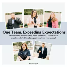 There is no *I* in TEAM! Words cannot express the level of dedication, commitment to excellence, and hard work this team provides daily. Even as our agency expands, our commitment to our customers has never been greater. Our goal is to provide excellent customer service, custom tailored risk management solutions and to be that helping hand when it's needed. This team goes above and beyond! Call them today and see the personalized service for yourself. Isn't it time to expect more from your agenc