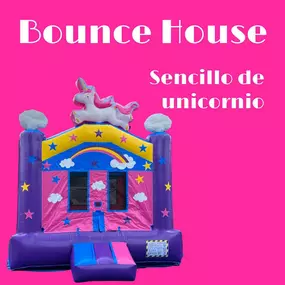 Quintero Party Rental-  bounce house sencillo de unicornio