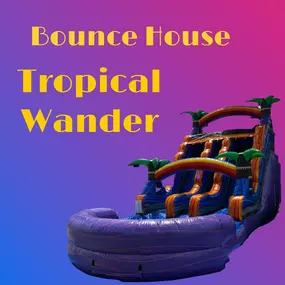 Quintero Party Rental-  bounce house tropical wander