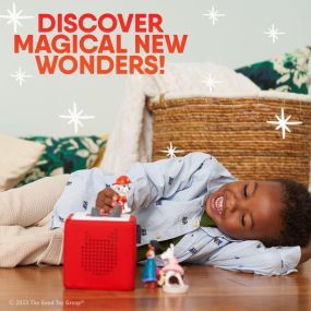 Screen-free storytelling starts with Tonies! Designed for independent play, little listeners can turn their Toniebox on, pop a Tonie on top, and let the audio adventures begin. Smiles guaranteed!