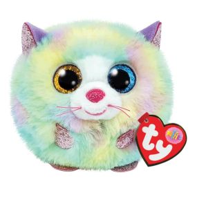 ???? Ty Puff Heather ????
starting at $4.99

Heather is a pastel, tie-dyed cat with a white face. She has a glittery, gold right eye and a glittery, blue left eye. She has a sparkly, bright pink nose and pink stitching for her mouth. She has glittery, pink inner ears and glittery, pink paws.