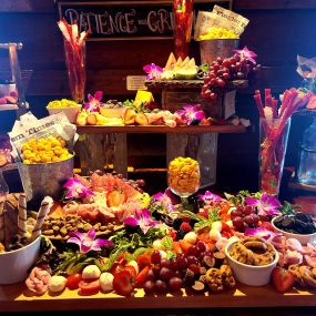 Flagler Tavern offers private event space with a full catering menu including this fabulous Sweet and Salty Snack table.