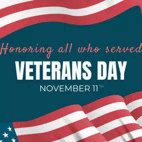 Wishing everyone who is currently serving or has previously served, a Happy Veteran’s Day. We honor you and thank you all for your service,…..including one of our own here at the office