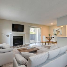 Modern Living Room at The Edge of Germantown Apartments Home